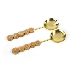 ชุดช้อนไม้แบบปรับแต่งได้พร้อมด้ามเรซิ่น ชุดช้อนส้อมสำหรับโรงแรม ใช้ในบ้าน ร้านอาหาร สำหรับแจกเป็นของขวัญ ผลิตในอินเดีย - Product Image 1