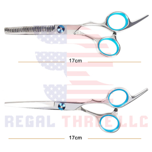 Ensemble professionnel 3 pièces en acier inoxydable chien chat animaux toilettage ciseaux Kit amincissement cisailles peigne étui 6.5 \ "nettoyage pour animaux de compagnie - Product Image 5