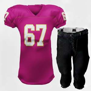 Maillots de football américain personnalisés OEM, uniformes sublimés à manches courtes de haute qualité, vente en gros de vêtements de sport d'équipe bon marché - Product Image 4