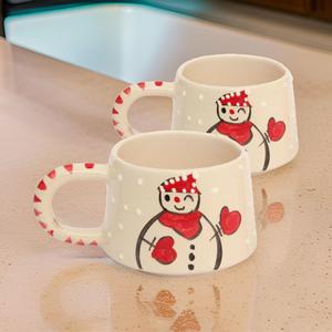 İlbay Seramik confezione da 2 classica tazza di pupazzo di neve tazza Nescafe Cup