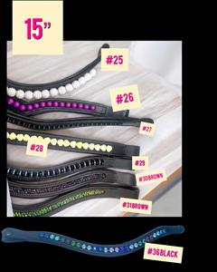 Venta al por mayor de cuero negro de calidad superior Brow-Band Horse Riding Tack Excelente valor con relleno suave para entusiastas de la equitación - Product Image 4