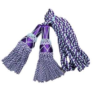 Dos sujetadores de cortinas de estilo clásico con borlas, sujetadores de cortinas de cuerda con borlas doradas y mostaza, cordones de banda de madera de seda negra - Product Image 5