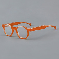 Lunettes rondes vintage, montures en acétate épais de qualité supérieure pour adultes, utilisation extérieure écologique avec un design artistique remarquable