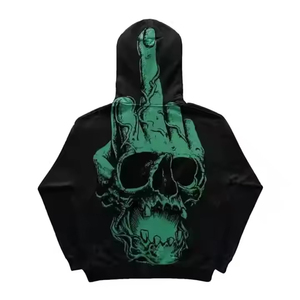 La mejor calidad 100% algodón 420 gramos Sudadera con capucha de invierno Premium de gran tamaño para hombres Logotipo personalizado de larga duración Sólido para estampado Puff - Product Image 2