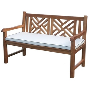 庭のベンチ木制<span class=keywords><strong>2</strong></span>人乗りホワイトクッション付きエレガントなガーデンチェア - Product Image 5