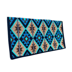 Tapis de selle western multicolore à motif Navajo, tissé à la main en laine, contourné, confortable et durable, pour cheval - Product Image 1