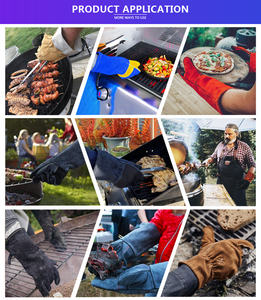 Venta al por mayor de piel de oveja de soldadura guantes de protección laboral aislamiento resistente al desgaste anti escaldado de doble capa guantes de soldadura de argón - Product Image 3