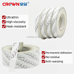 Crown 511 512 513 Serisi Ultra İnce Çift Taraflı Dokunmamış Yapışkan Levha Crown Bant Isıya Dayanıklı Çift Taraflı Yapışkan Bant - Product Image 2