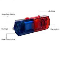 Lampe de patrouille de guidage routier, lumière nocturne, IP65, alimentée par batterie, haute intensité, lampe torche prismatique rouge, bleue, jaune, clignotante, épaule