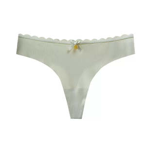 Texlina Women's Ribbed Micro <b>Thong</b> CharmKnit Romantic Breathable Minimal Luxe Series 10 PCS/Pack Low-Rise Cotton Blend Excellent - Product Image 5