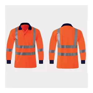 เสื้อยืดแขนยาวสะท้อนแสงสำหรับผู้ชายเสื้อโปโลสำหรับก่อสร้าง - Product Image 4