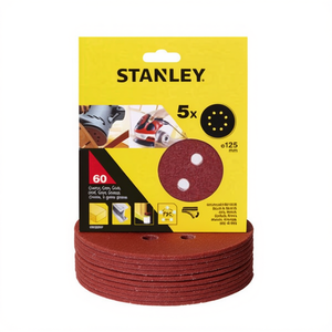 Stanley 125 mm pour disques de ponçage Velcro, accouplement rapide, multi-pack pour ponceuses excentriques - Product Image 2