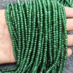 Collier en perles d'émeraude naturelle, perles rondes facettées de 4 mm, collier en perles d'émeraude verte, fermoir en argent sterling - Product Image 4