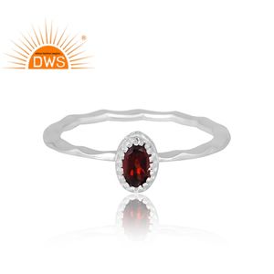 Anillo de piedras preciosas de granate Natural de Plata de Ley 925 de diseño increíble, joyería personalizada para mujer, regalo para ella - Product Image 3