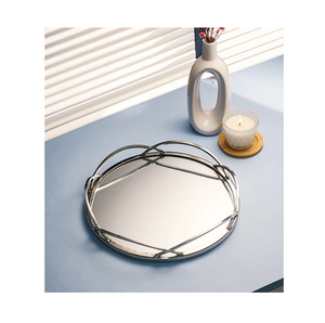 Plateau de service en métal, aluminium et fer de meilleure qualité pour fruits, aliments et plats sucrés, finition de haute qualité faite à la main - Product Image 6