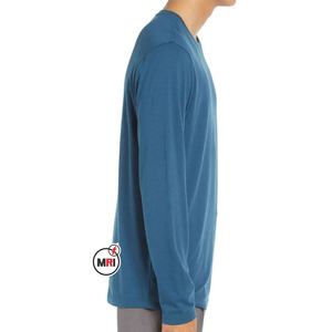 <b>Men's</b> High Quality Long Sleeve Crew Neck Casual Tee Lightweight Poplin Fabric Breathable Soft Quick Dry Customizable Blank - Product Image 3