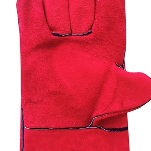 Guantes de dedos completos de cuero dividido de oveja de alta resistencia OEM Guantes de seguridad de doble palma Características anticorte ignífugas industriales para - Product Image 4