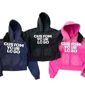 Sudadera con Media Cremallera Personalizada para Hombre, Frente Sólido, Casual, con Logotipo Personalizado, Colores y Tallas |   100% Algodón Corte Regular Invierno - Product Image 4