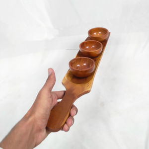 Elegantes y Ecológicos Platos de Madera Duraderos para Servir, Vajilla de Varios Tamaños para el Hogar, Restaurantes y Servicios de Catering, Artesanías de Madera - Product Image 1
