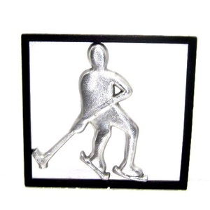 JUGADOR DE BALONCESTO abstracto de aluminio, escultura de metal, decoración del hogar, estatua moderna, pieza de arte elegante, perfecta para regalos de oficina de lujo - Product Image 2