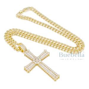 S925 Argent Mixte T Diamant & Moissanite Foi Croix Pendentif Européen Américain Mode Hip Hop Accessoires Pour Hommes - Product Image 3