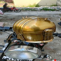 Casque de guerrier spatial vintage en laiton, finition antique, objet de collection, décoration, cosplay, cadeau
