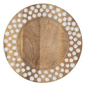 Assiette ronde en bois naturel, prix de gros, 14 assiettes décoratives de mariage et de restaurant - Product Image 1