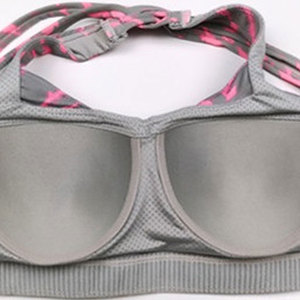 Soutien-gorge de sport sans couture pour femme avec coussinets amovibles soutien moyen style haut court pour yoga gym entraînement course fitness - Product Image 3