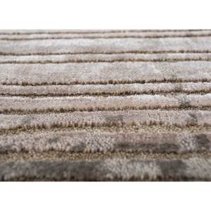 Uvenuti Geometric Pattern Beige & <b>Brown</b> Hand Knotted <b>Wool</b> & Bamboo Silk Rug for Home Use-LRB-1666 - Product Image 3