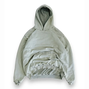 Logo personnalisé brodé Double capuche Winter Ninja Hoodies Plus Size Heavy Full Zip Balaclava Hoodie Mens Eco-Friendly 100% Cotton - Product Image 5