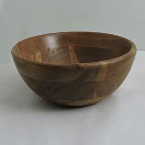 Bol à fruits secs en bois fait main personnalisé bol de service décoratif en bois de manguier de couleur marron - Product Image 1