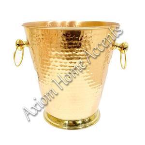 Cubo de hielo de acero inoxidable pulido hecho a mano con asas redondas Axiom Home Acentos para Bar y uso doméstico para fiestas - Product Image 5