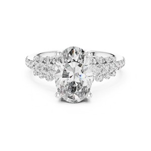 2.0ct Brilliant Cut Moissanite <b>Solitaire</b> <b>Ring</b> 925 Sterling <b>Silver</b> Rhodium Plated Halo Bridal Engagement Wedding Anniversary Fine - Product Image 2