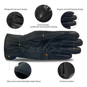 Gants tactiles en cuir durables pour hommes - Utilisation par temps froid Doublure intérieure douce Utilisation quotidienne Respirant et écologique - Product Image 2