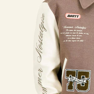 Chaquetas Varsity de Borrego Antibacterianas para Hombre y Mujer, de Alta Calidad, en Todos los Tamaños y Colores, Estilo Nuevo con Cuello Alto - Product Image 3