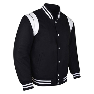 Blouson universitaire long d'hiver pour homme 2025 de haute qualité, avec logo personnalisé, OEM, vente en gros, boutons en corne, revers, coupe-vent, face avant enduite - Product Image 2