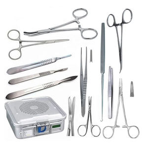 Kit de pansement professionnel en acier inoxydable médical réutilisable certifié CE, source d'alimentation manuelle, ensemble d'instruments de pansement - Product Image 1