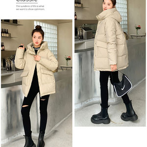 2025 venta al por mayor de alta calidad chaqueta acolchada con cremallera completa invierno liso acolchado a prueba de viento burbuja prendas de vestir chaquetas acolchadas para Unisex - Product Image 2