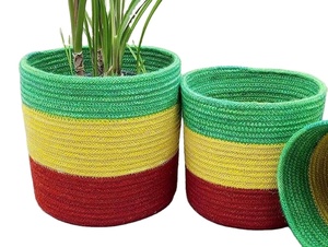 Nueva Cesta Moderna de Yute de Alta Calidad para Decoración del Hogar y Fiestas, Apta para Agua Hirviendo Directamente, Hecha en Bangladesh - Product Image 2