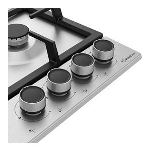 Table de cuisson à gaz PRACTICLEAN Hiaw64225Sxe 4 zones Piano avec 60 cm en inox, élégante et pratique - Product Image 3