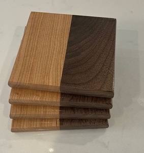 Posavasos de madera de acacia pulida de calidad superior Posavasos de nogal con diseño de tendencia de moda Uso diario en bambú hecho en casa - Product Image 3