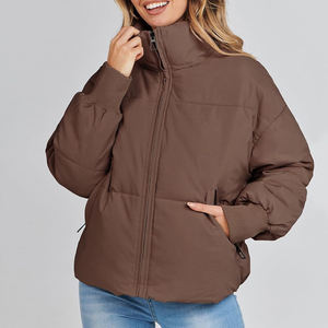 Prix usine vêtements d'hiver dame veste respirante Sexy brillant femmes bouffant recadrée bulle doudoune pour les femmes - Product Image 6