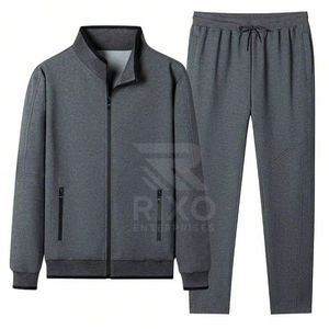 Ensemble de survêtement décontracté pour homme, confortable, 100% coton, vêtements de sport, deux pièces, séchage rapide, respirant, léger, fabricant OEM - Product Image 2