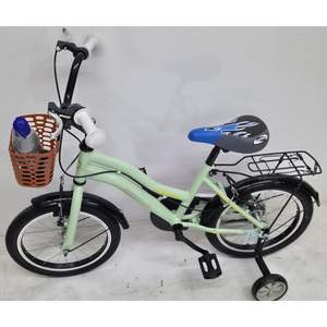 Bicicleta Infantil Dorello Modelo 1234 con Llantas de 16 Pulgadas, Color Verde Claro, con Ruedas de Entrenamiento Integradas - Product Image 1