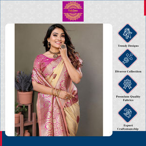 Nouveau Stock Arrivée de Qualité Premium Nouveau Designer Vêtements Ethniques Viscose Soie Belle Doux Femmes Vêtements De Mariage Saree - Product Image 3