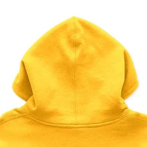 Sudaderas con capucha de color amarillo para hombre, sudaderas con capucha de invierno cálidas de algodón y poliéster de manga larga de gran tamaño, sudadera con logotipo serigrafiado - Product Image 4