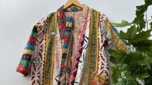 Abrigo de invierno Vintage más vendido para mujer, chaquetas Kantha de algodón multipatchwork hechas a mano, tela estampada de tamaño libre, Invierno acolchado - Product Image 2