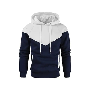 Sweats à capuche de mode pour hommes automne hiver décontracté couleur unie pull sweat épais coton chaud haut fait brodé - Product Image 3