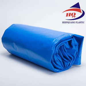 Hojas de lona de PE Hojas de PE rollo impermeable laminación de tela 2 lados azul cielo con cubierta de remolque de peso pesado - Product Image 4