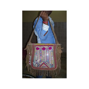 Bolso de hombro Banjara Vintage de alta calidad, fabricante indio, última colección, forro de algodón, cremallera, bordado de boda a la moda - Product Image 2